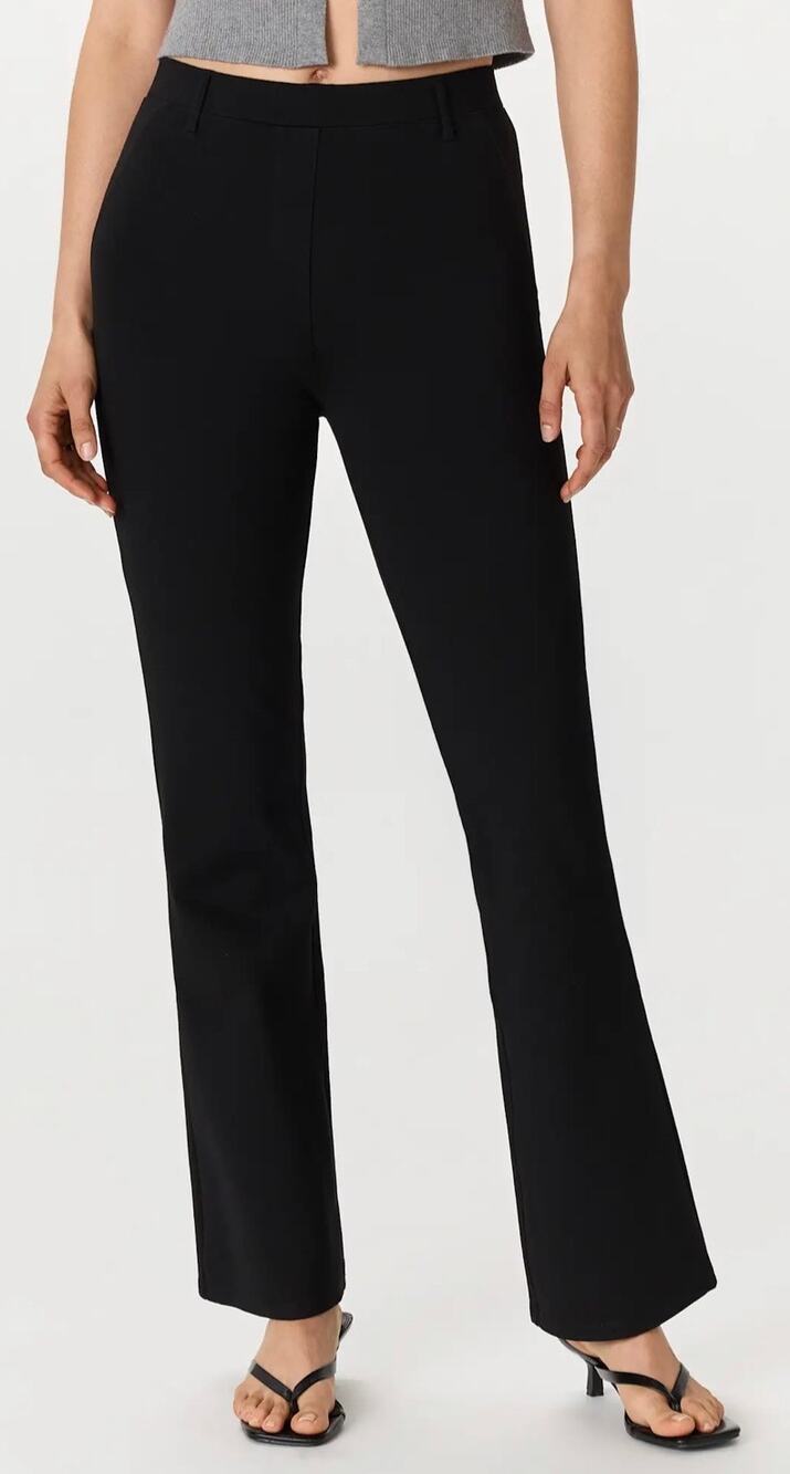 Quince Ultra-Stretch Ponte Bootcut Pants Pull-on Black Women's M